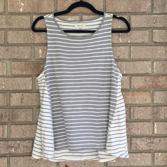 Madewell Tops - MADEWELL Striped Cotton Tank Top